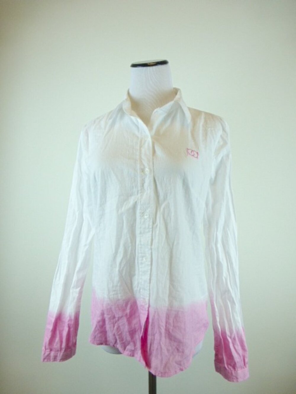 PETER ALEXANDER tie dye ART tunic pink white cotton ombre SHIRT TOP S
